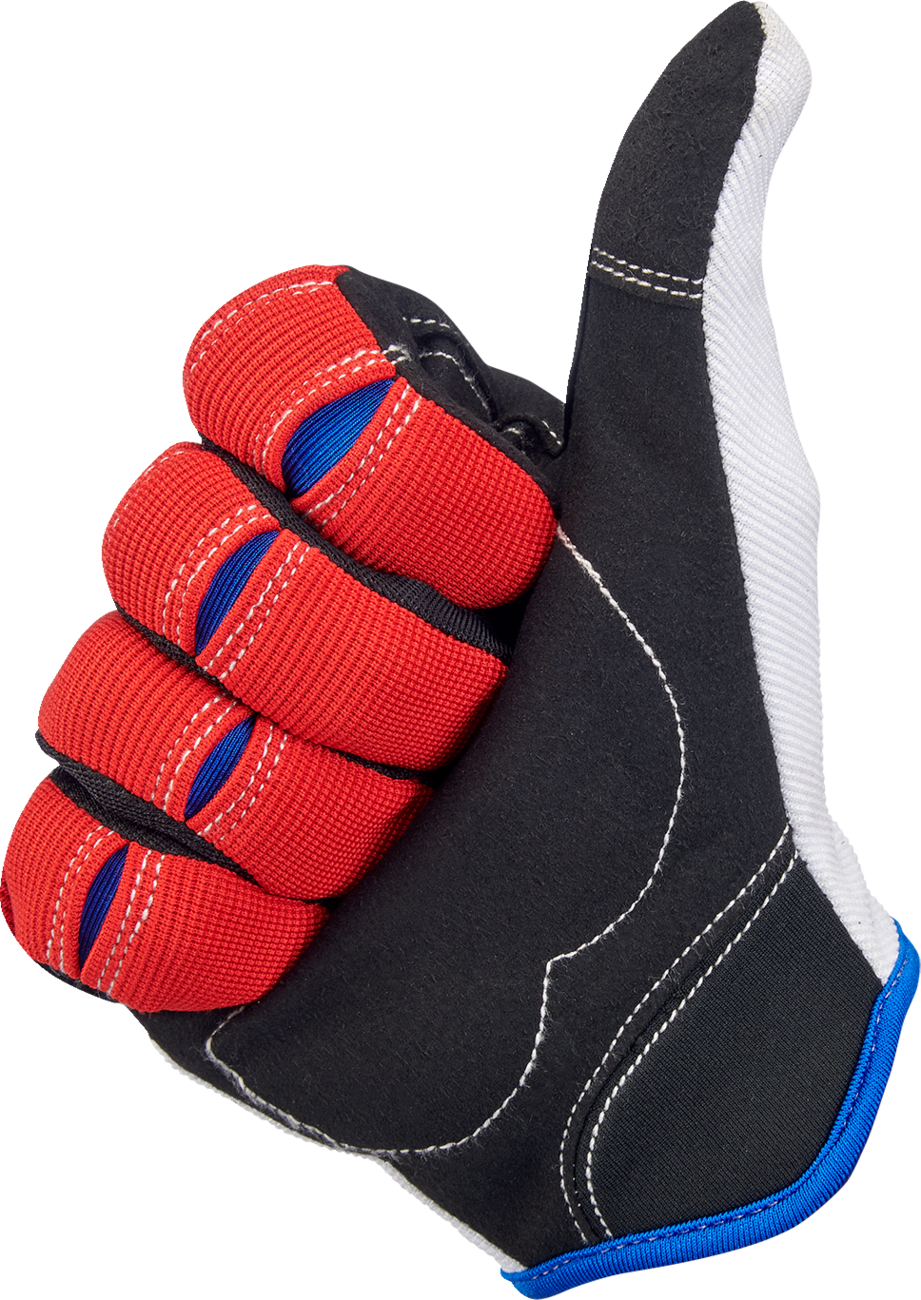 Guantes de moto BILTWELL - Rojo/Blanco/Azul - 2XL 1501-1208-006