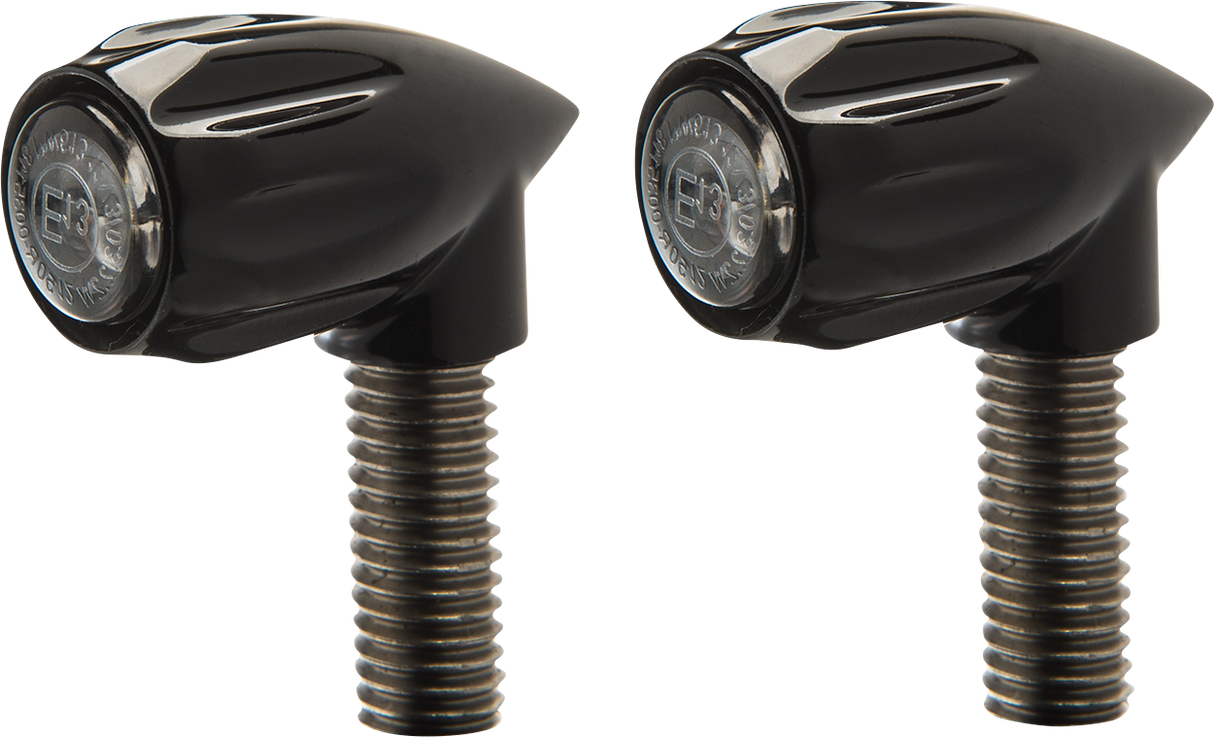 Luces intermitentes traseras tipo bala KODLIN MOTORCYCLE 3-1 - Ranuradas - Negras K68461