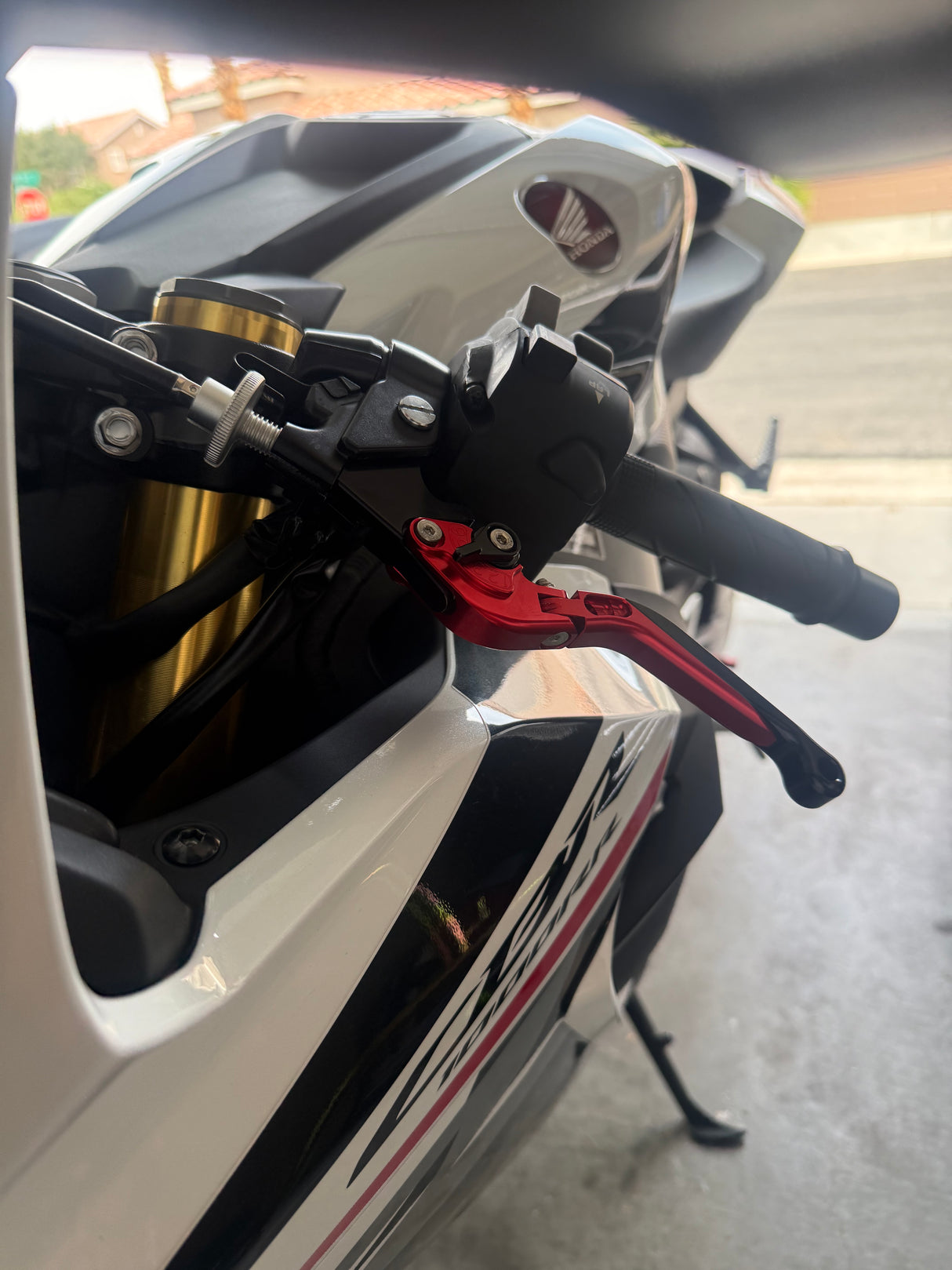 Honda Brake & Clutch Levers, Red Sliding Adjustable