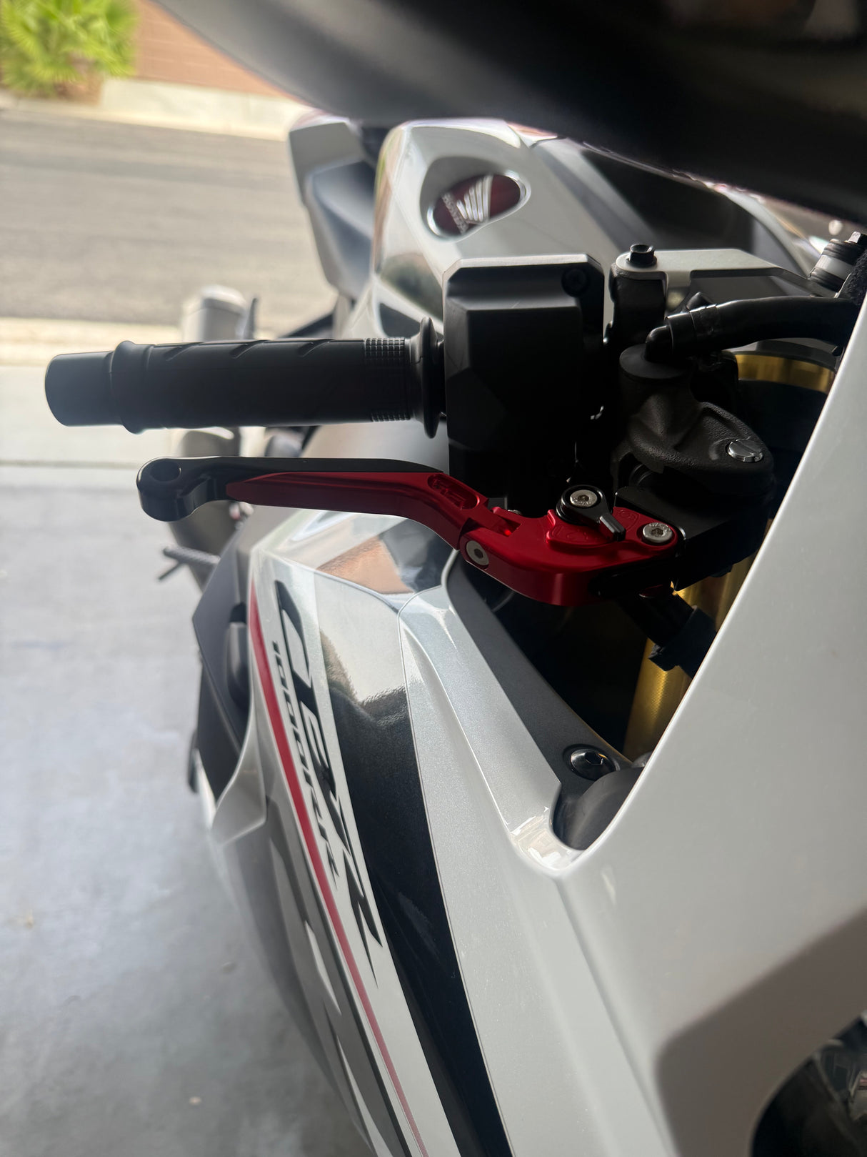 Honda Brake & Clutch Levers, Red Sliding Adjustable