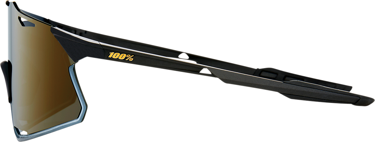 Gafas de sol 100% Hypercraft - Negro mate - Lentes de espejo dorado 60000-00001