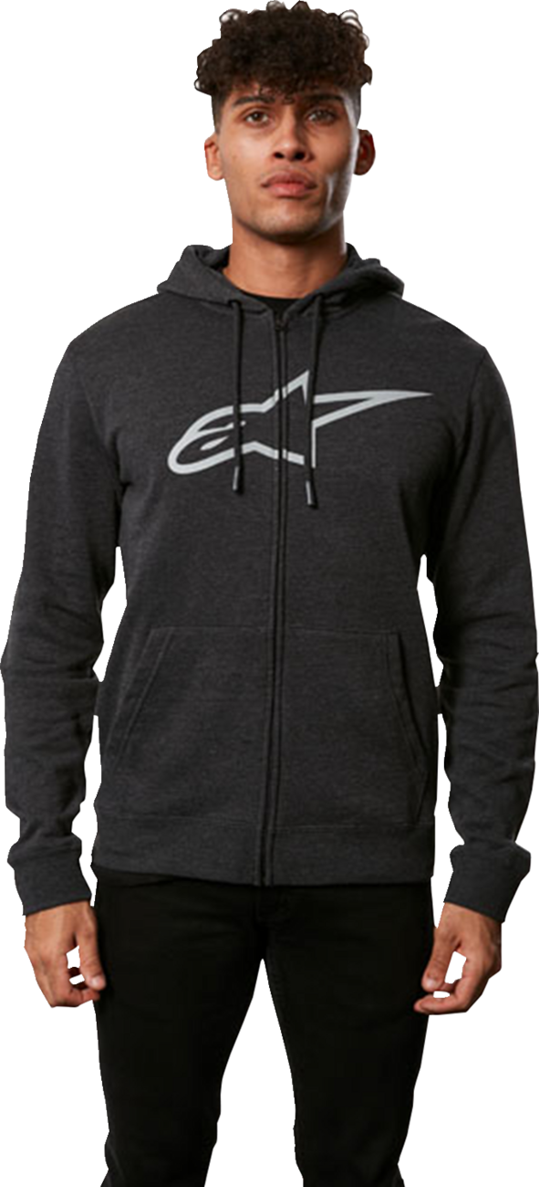 Sudadera con capucha y cremallera ALPINESTARS Ageless ll - Gris carbón/gris - Talla grande 103853052177L