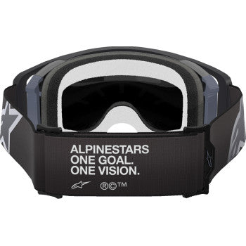 ALPINESTARS Goggles Supertech Goggles - Corp - Black/Gray - ABS Vision - Silver Mirror 5100325-1513