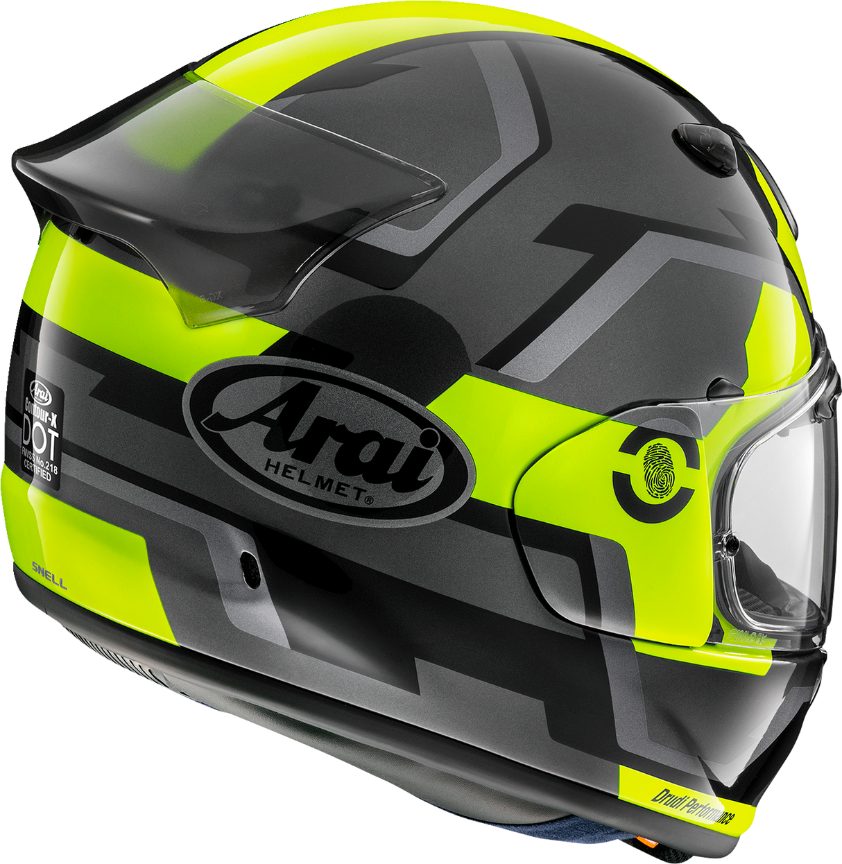 Casco de motocicleta ARAI Contour-X - Rostro - Amarillo fluorescente - XS 0101-16061