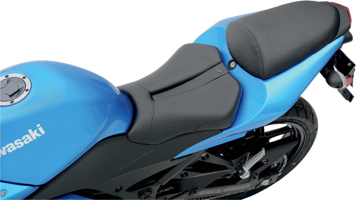 Asiento deportivo SADDLEMEN Gel Channel Track de fibra de carbono - Negro - EX250 0810-K026