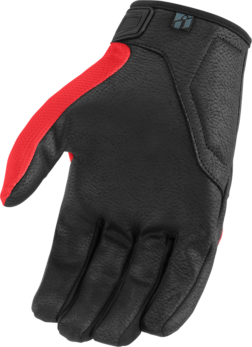 Guantes ICON Hooligan™ CE - Rojo - Mediano 3301-4385