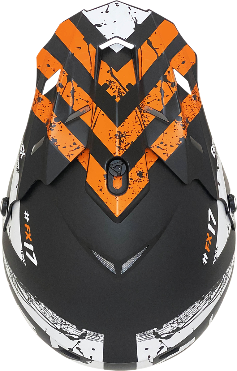 Casco de motocicleta AFX FX-17 - Attack - Negro mate/Naranja - Talla pequeña 0110-7155