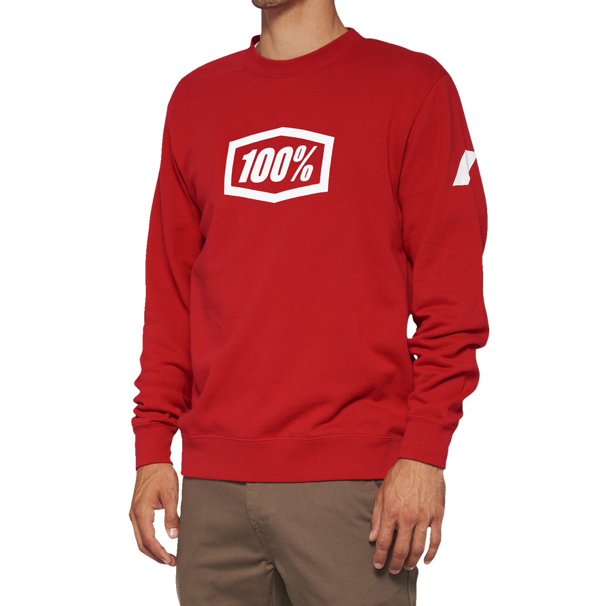Sudadera polar de manga larga 100% Icon - Roja - Talla grande 20026-00012