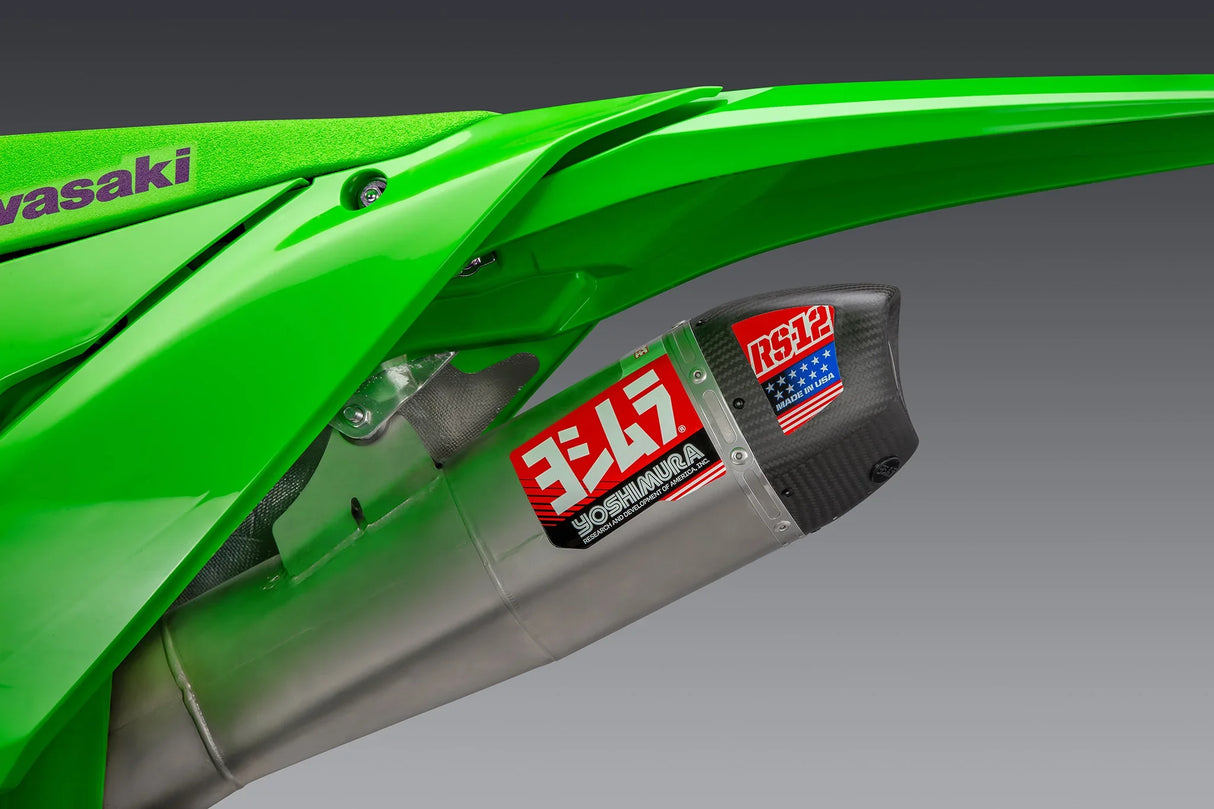 Yoshimura KX450F 2024 RS-12 STAINLESS FULL EXHAUST, W/ STAINLESS MUFFLER 244730S320