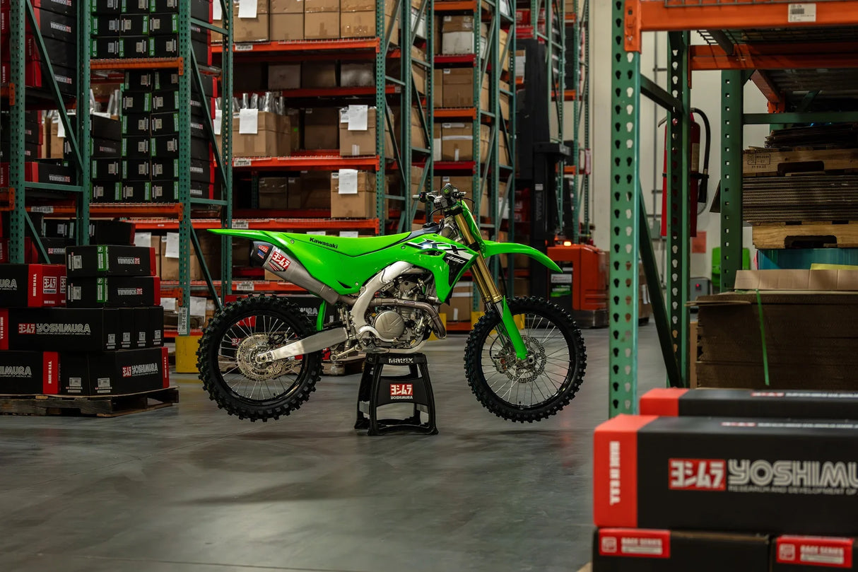 Yoshimura KX450F 2024 RS-12 STAINLESS FULL EXHAUST, W/ STAINLESS MUFFLER 244730S320