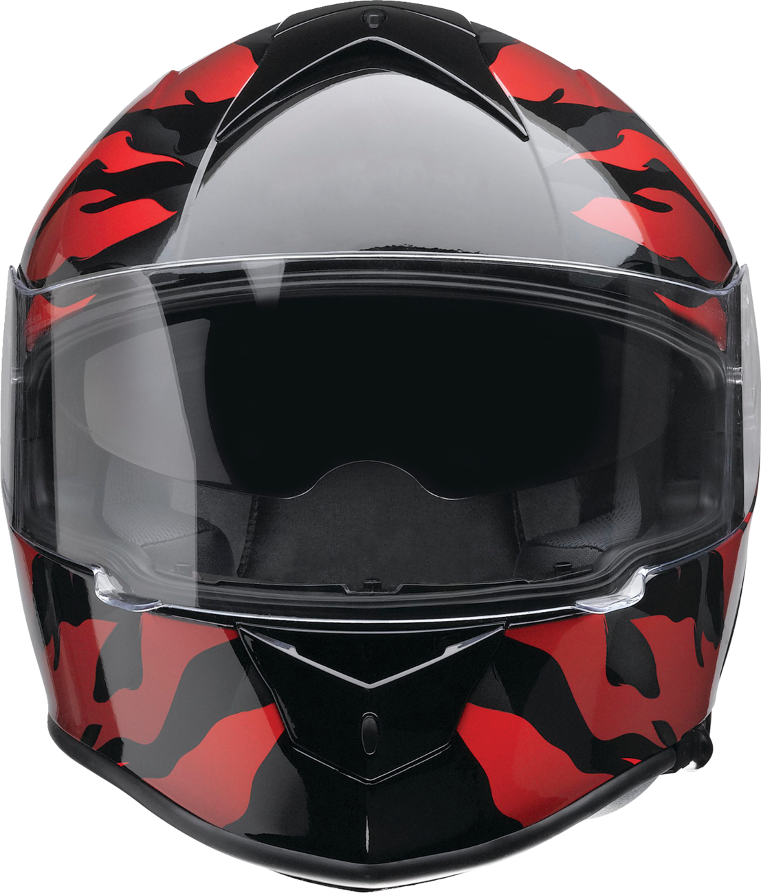 Casco de motocicleta Z1R Warrant - Panthera - Negro/Rojo - XS 0101-15205