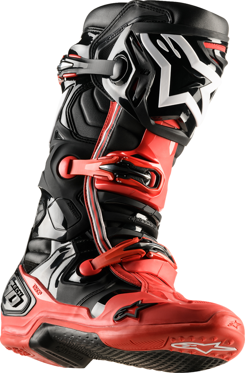 Botas ALPINESTARS Tech 10 Acumen - Negro/Rojo - Talla 11 de EE. UU. 2010020-312-11