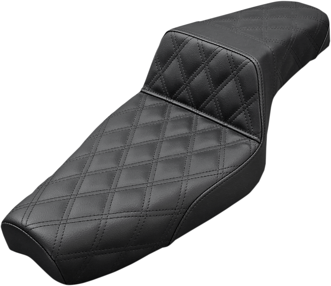 Asiento SADDLEMEN Step-Up - Costura de celosía completa - Negro - XL 807-03-175
