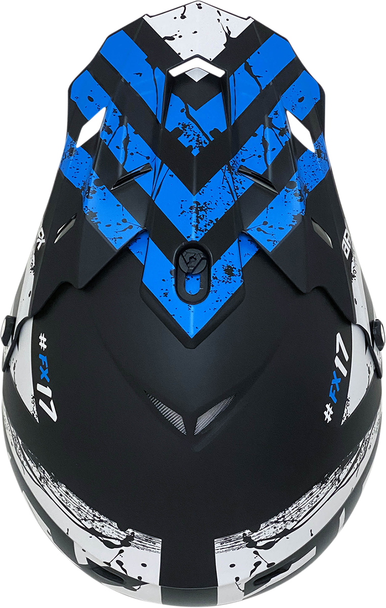 AFX FX-17 Motorcycle Helmet - Attack - Matte Blue/Black - XS 0110-7160