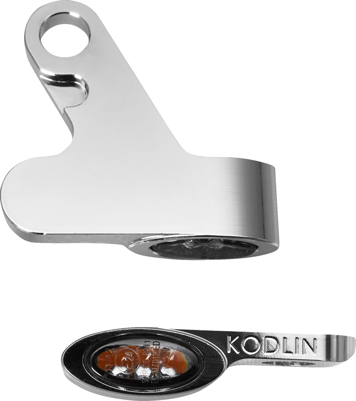 Intermitente delantero LED 2 en 1 para motocicleta KODLIN con luz de marcha - Cromado K68501