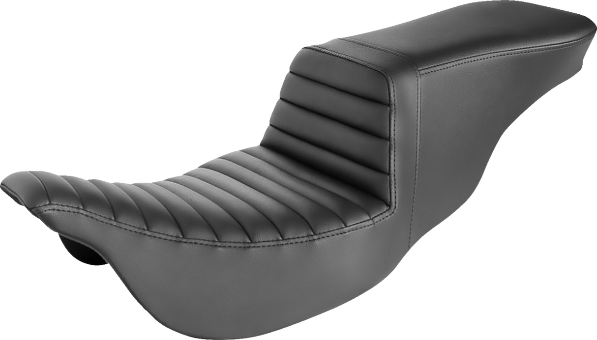 Asiento SADDLEMEN Step-Up - Delantero Tuck-n-Roll - Negro - FLH 808-07B-191