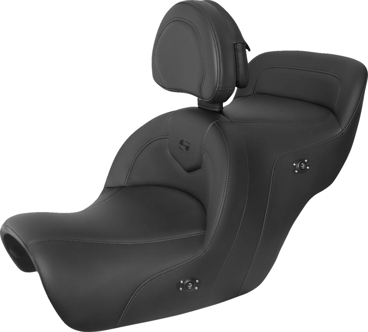 Asiento calefactable para sofá de carretera SADDLEMEN - Incluye respaldo - Negro H88-07-187BRHCT
