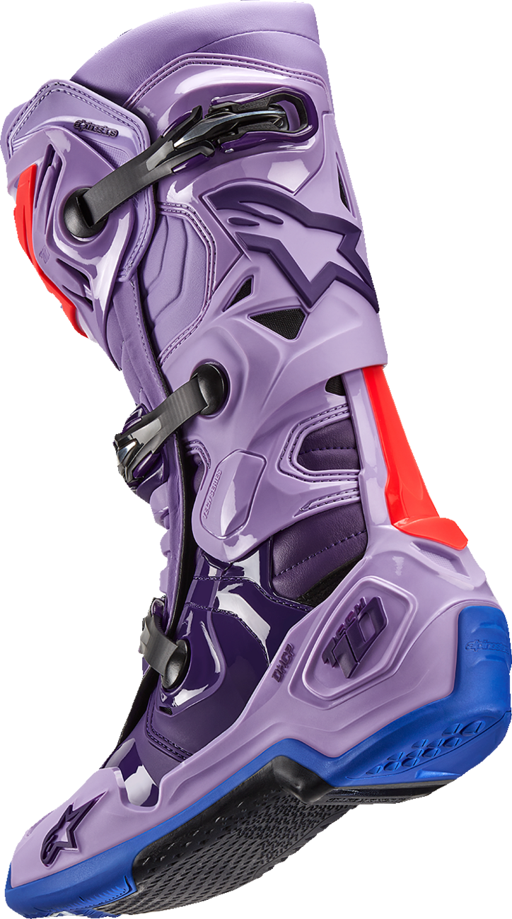 Botas ALPINESTARS Tech 10 - Morado láser - Talla 11 de EE. UU. 2010020-398-11