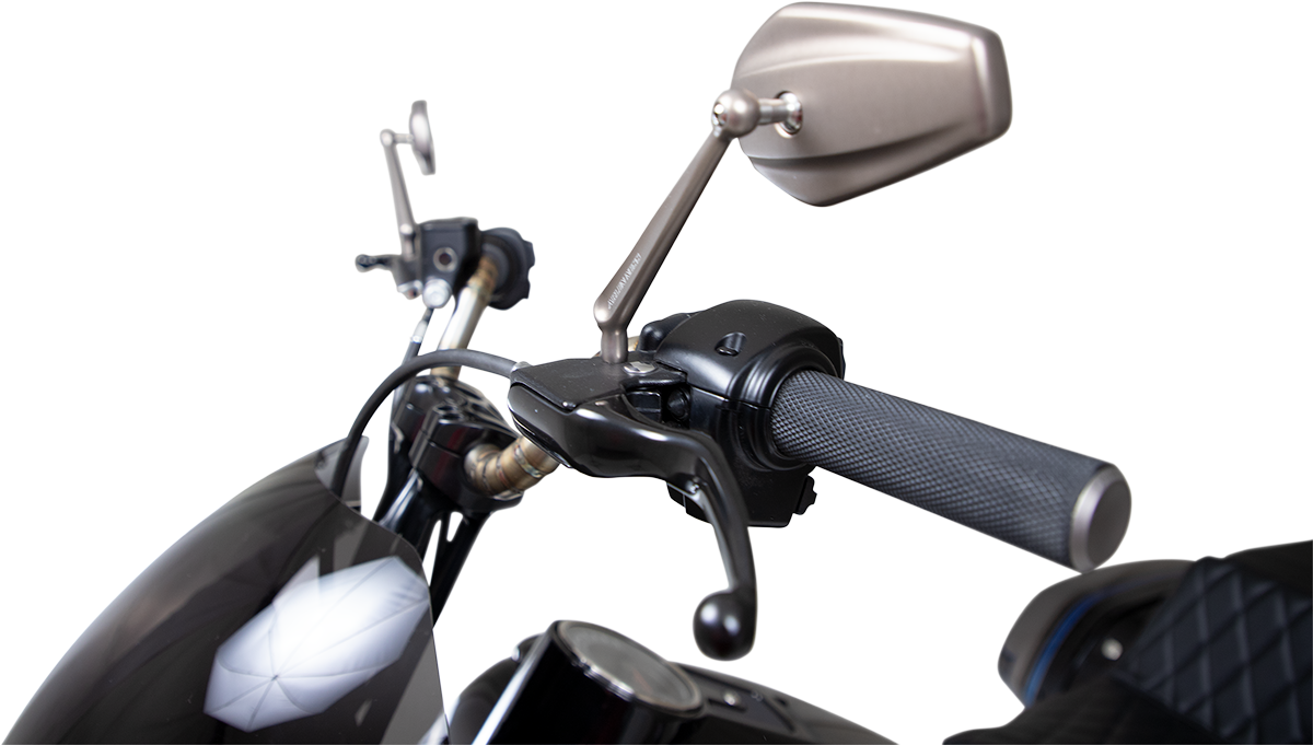 Espejo ARLEN NESS - Mini Stocker - Vista lateral - Ovalado - Titanio - Izquierdo 13-168