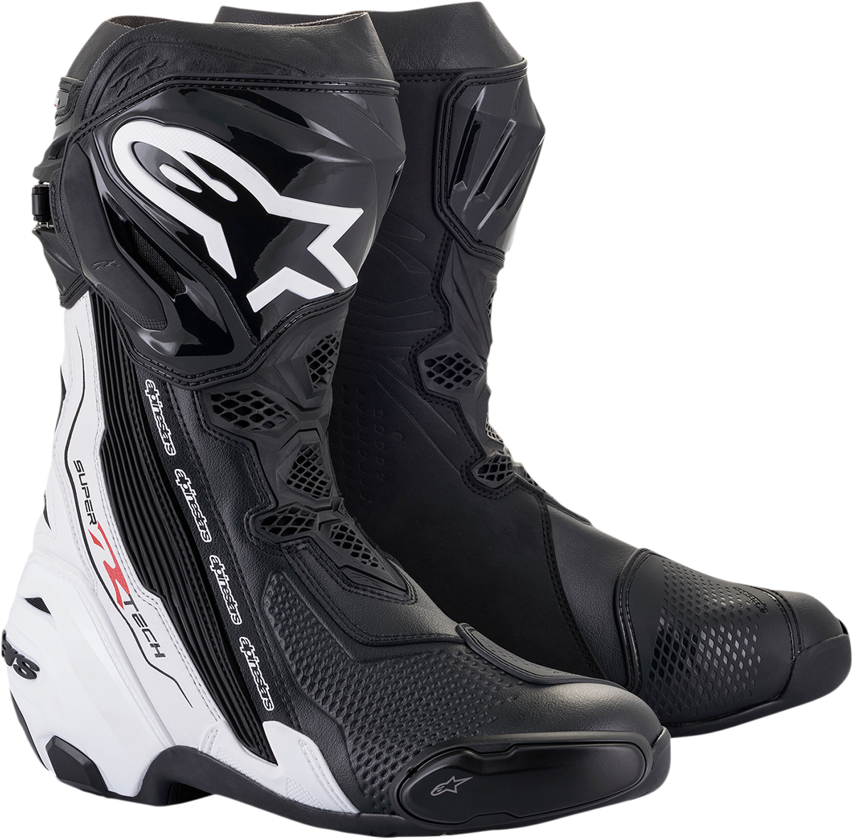 Botas ALPINESTARS Supertech R - Negro/Blanco - Talla 10.5 EE. UU. / 45 UE 2220021-12-45