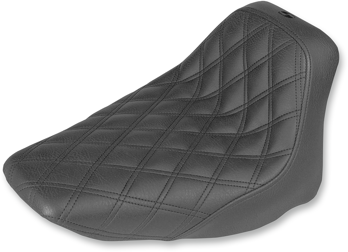 Asiento individual SADDLEMEN Renegade - Costuras enrejadas - Negro - FLST 806-15-002LS