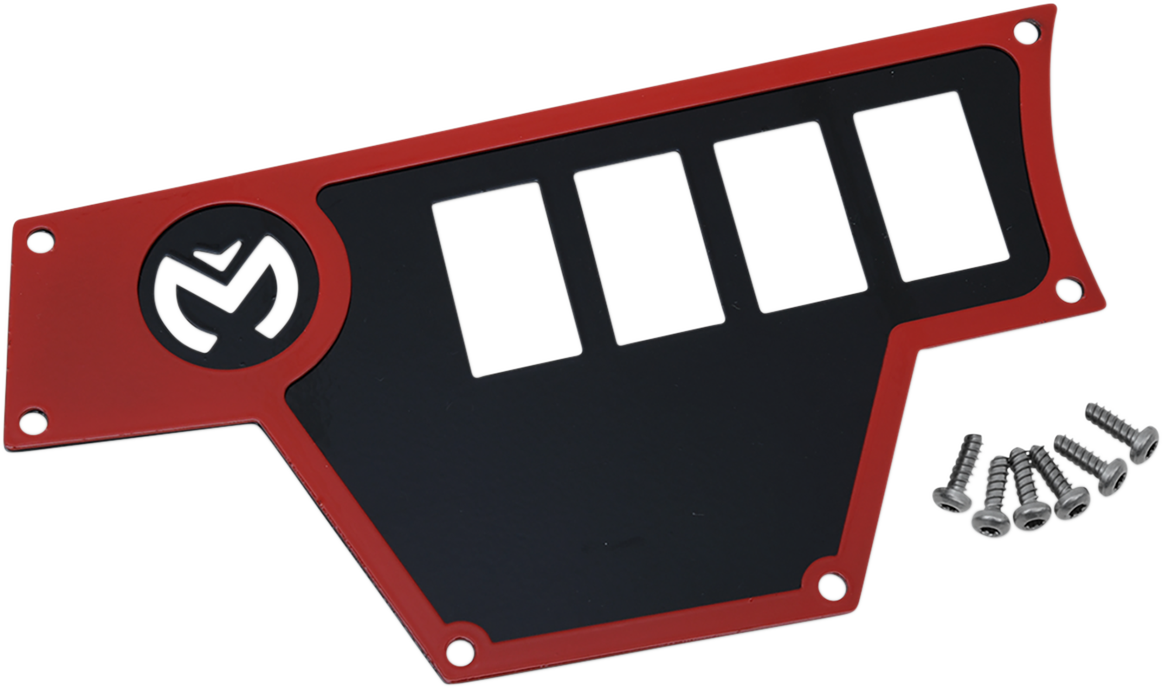 Placa de tablero MOOSE UTILITY - Grande - Izquierda - Roja 100-4363-PU