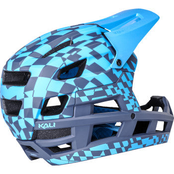 Casco de bicicleta KALI DH Invader - LTD Glitch - Azul marino mate/cian - XS-M 0211323226