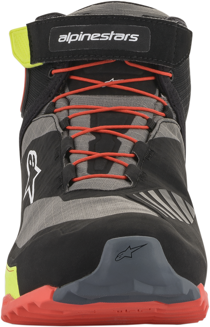 Zapatillas ALPINESTARS CR-X Drystar® - Negro/Rojo/Amarillo Fluorescente - Talla 11 de EE. UU. 2611820153811