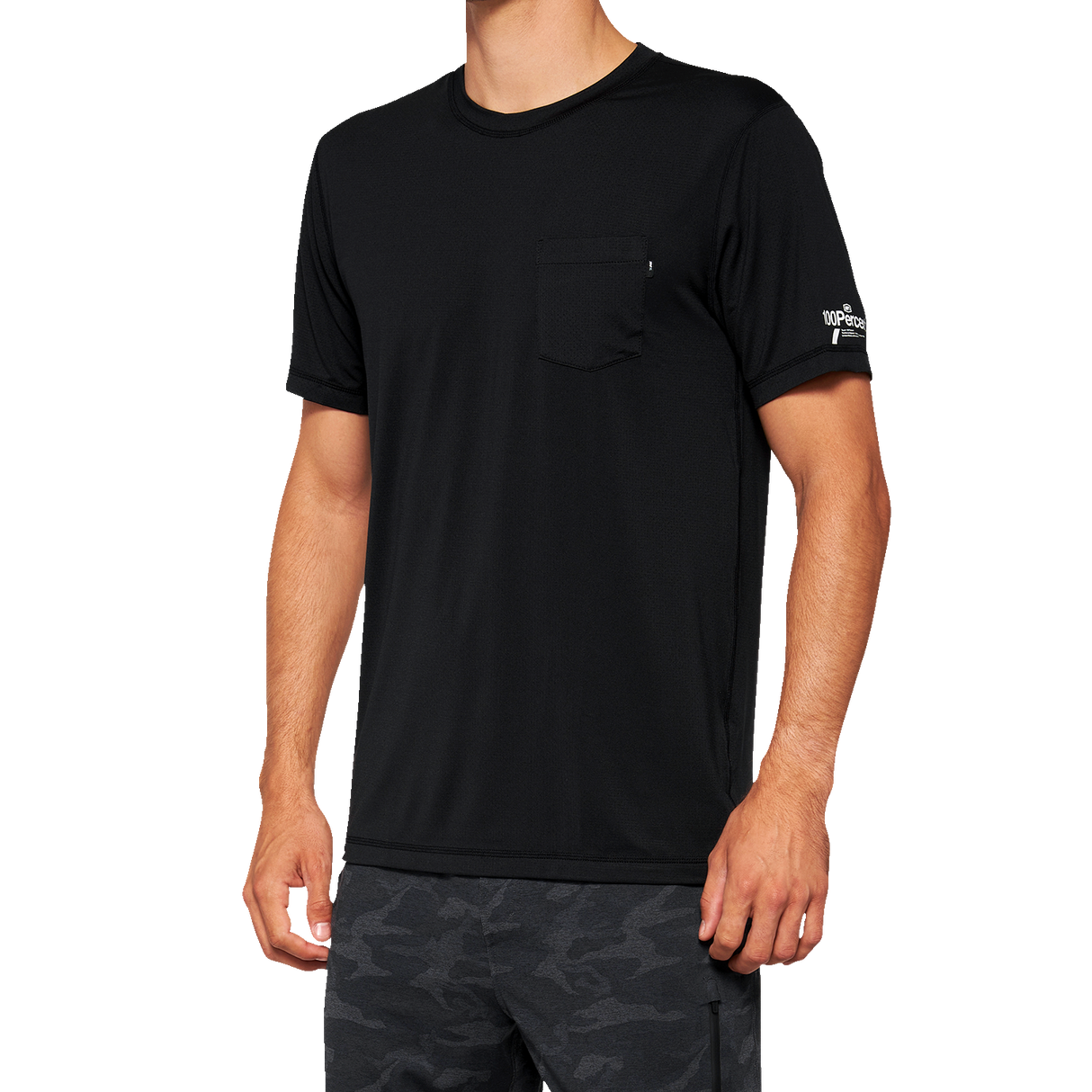 Camiseta deportiva 100% Mission - Negra - Talla 2XL 20014-00004