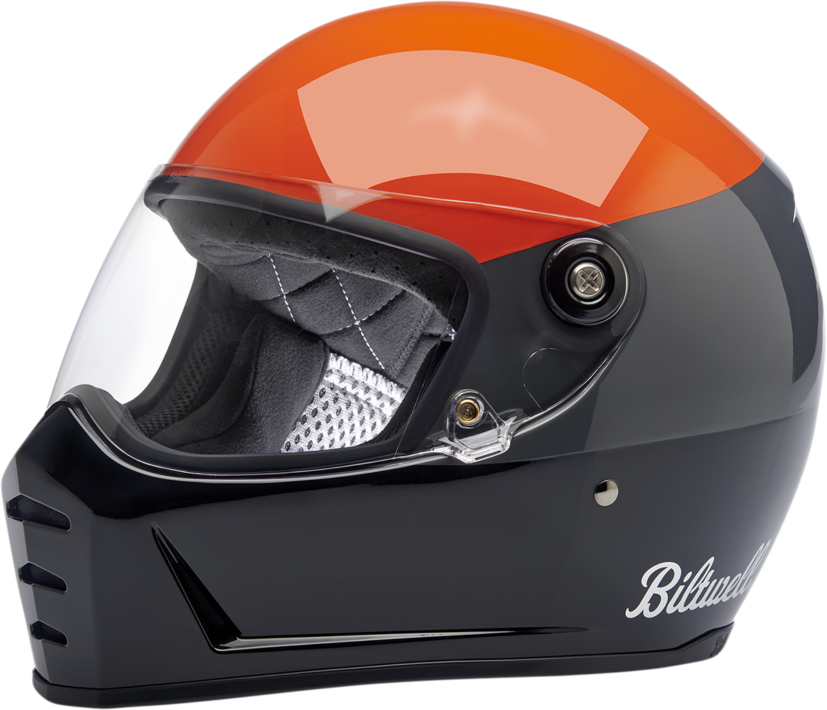 Casco BILTWELL Lane Splitter - Naranja brillante/Gris/Negro - Pequeño 1004-550-102