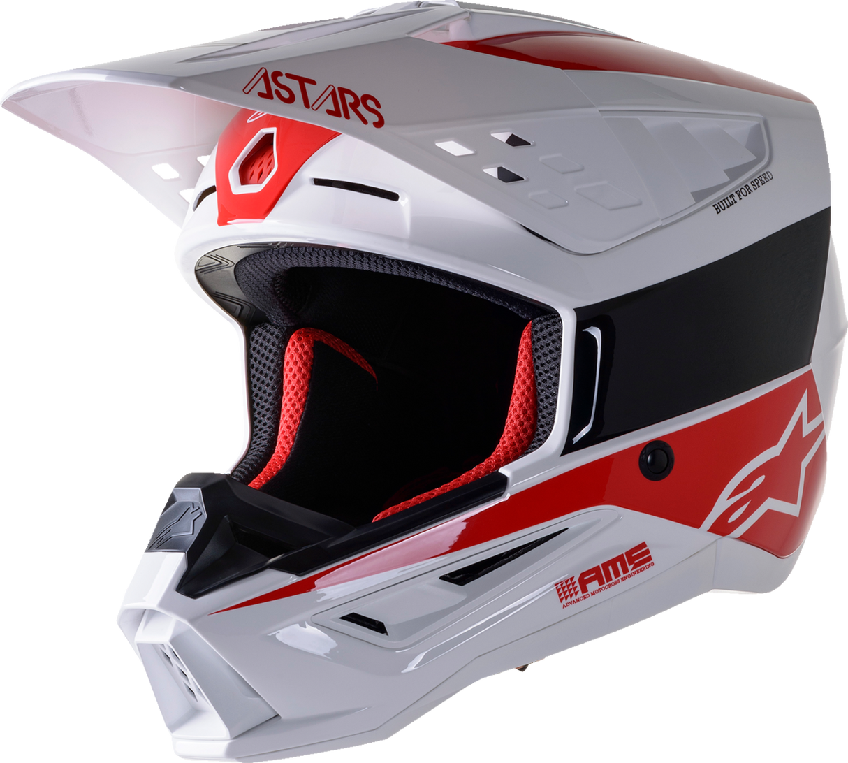 Casco de motocicleta ALPINESTARS SM5 - Bond - Blanco/Rojo - Grande 8303522-2032-LG