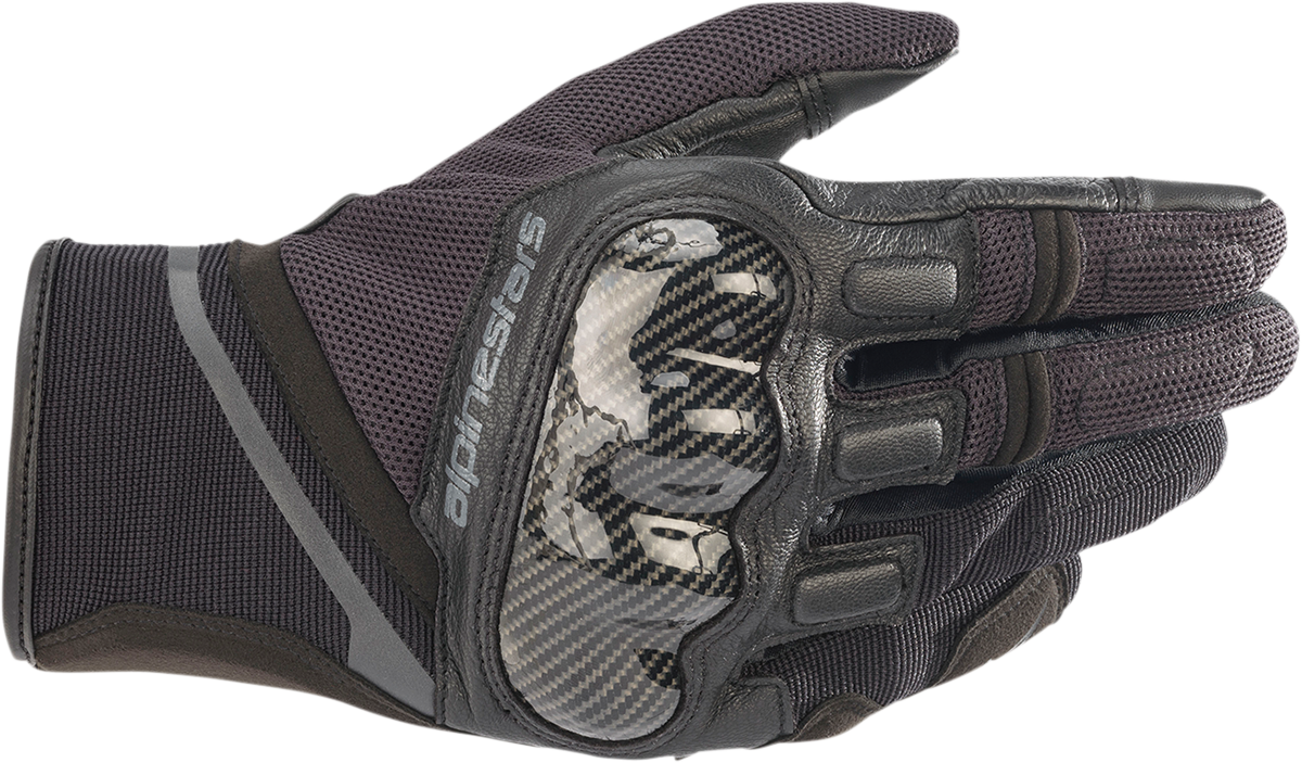 Guantes cromados ALPINESTARS - Negro/Gris alquitrán - Pequeños 3568721-1169-S