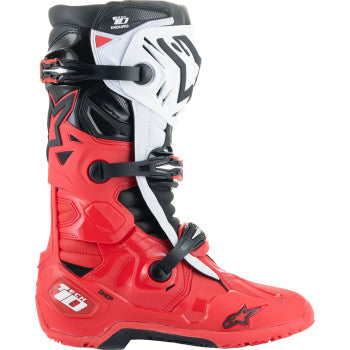 ALPINESTARS Tech 10 Enduro Boots - Bright Red/Black/White - US 11 2010025-3016-11