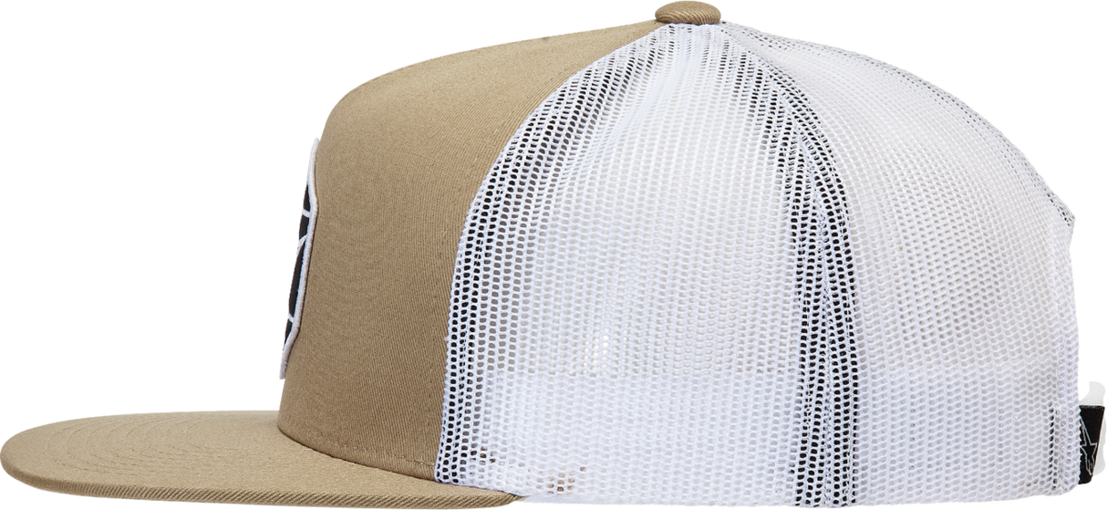 Gorra de camionero Bolt de ALPINESTARS - Arena/Blanco - Talla única 1213810142320OS