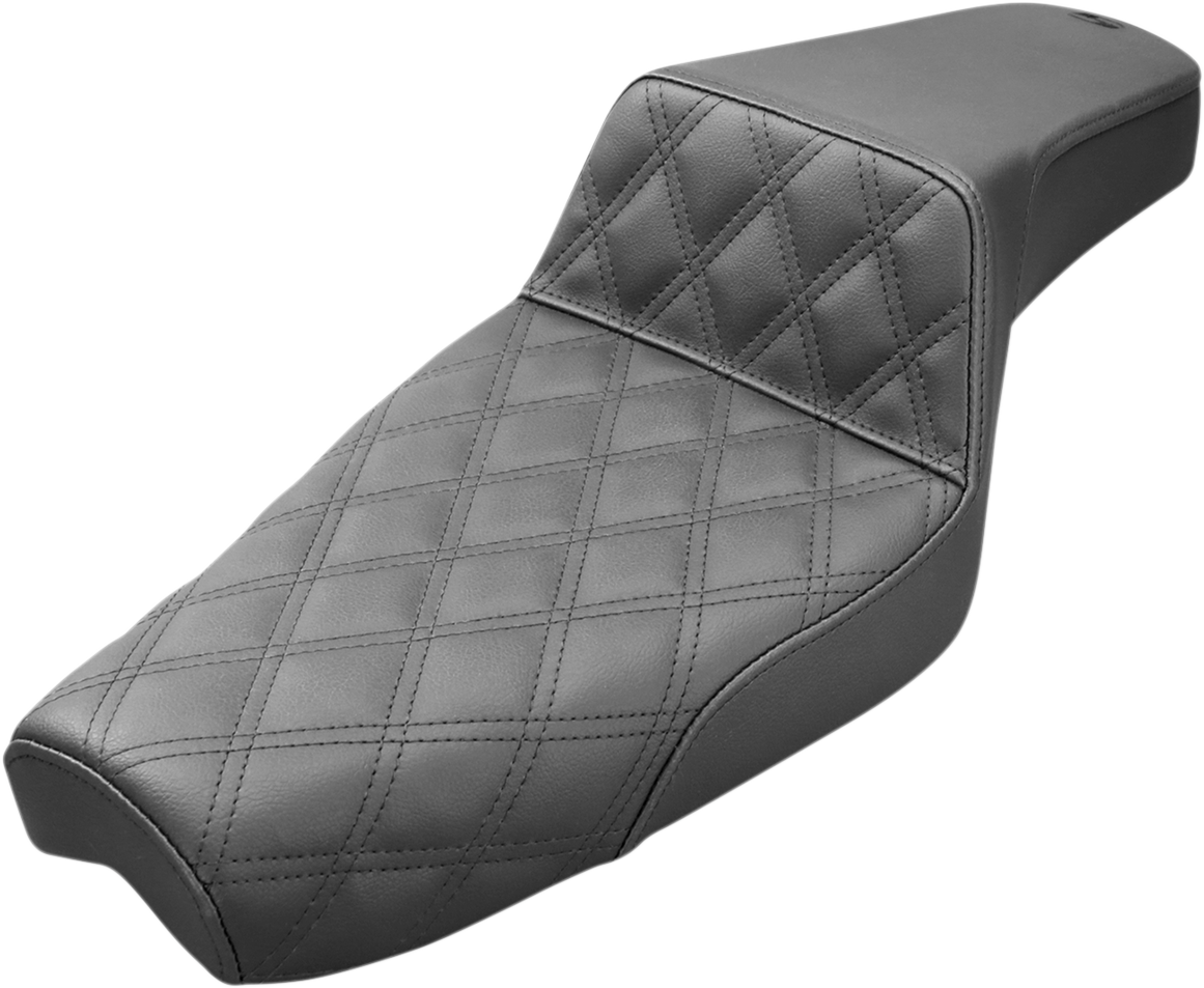 Asiento SADDLEMEN Step-Up - Costuras de celosía delanteras - Negro - XL 807-03-172
