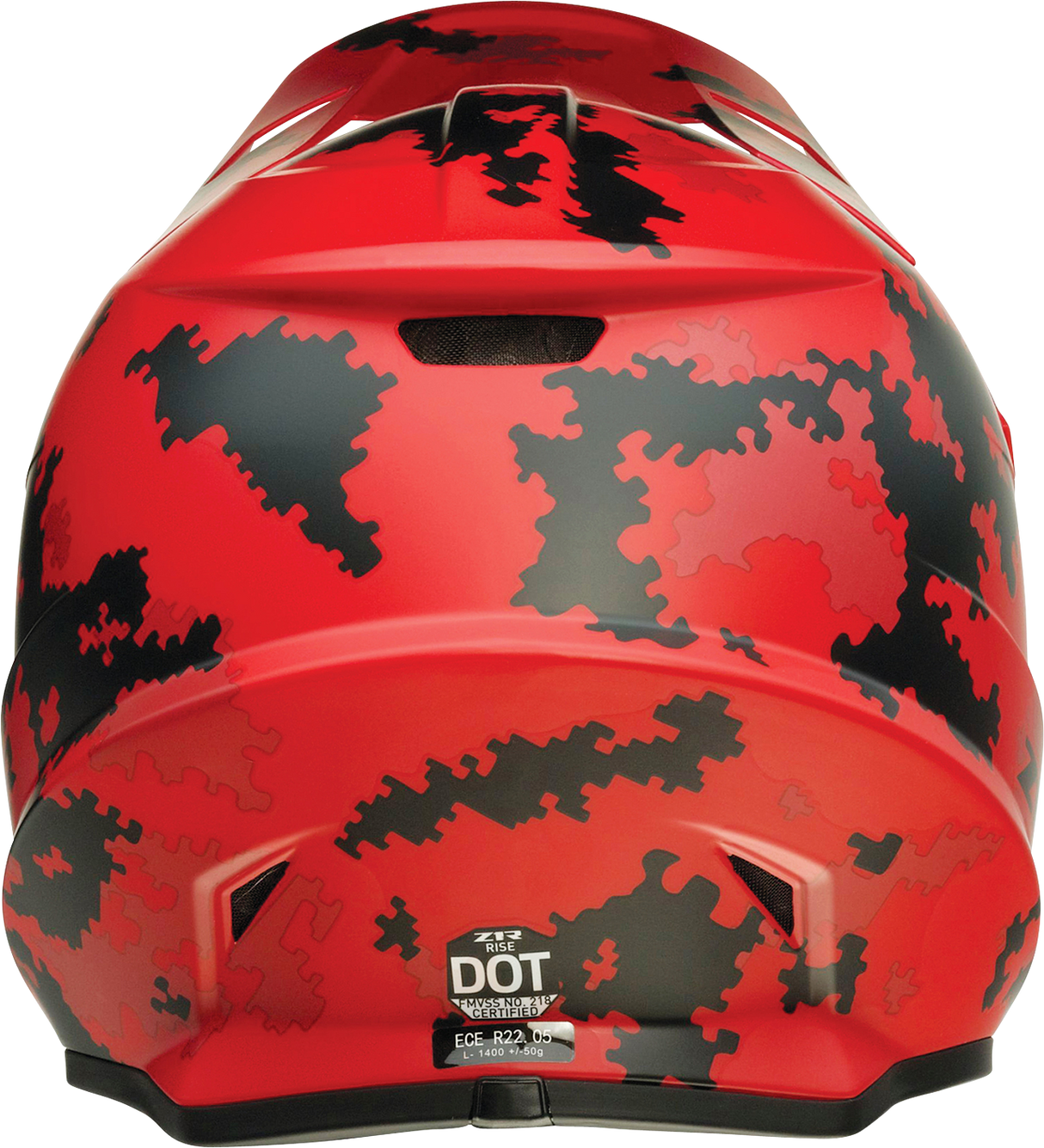 Casco de motocicleta Z1R Rise - Camuflaje digital - Rojo - Grande 0110-7283
