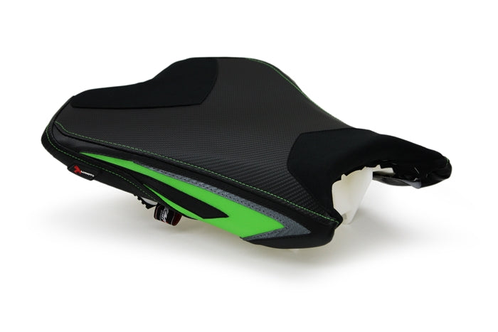 Luimoto Front Seat Cover, Sport Edition for Kawasaki ZX6R 2013-2018, Lime Green and Black
