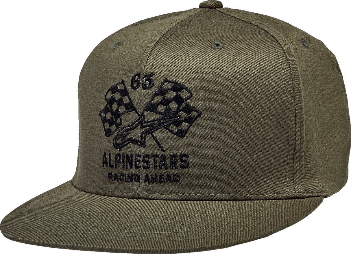 Gorra ALPINESTARS Double Check Flat Visor - Militar/Negro - Talla S/M 1212812306910SM