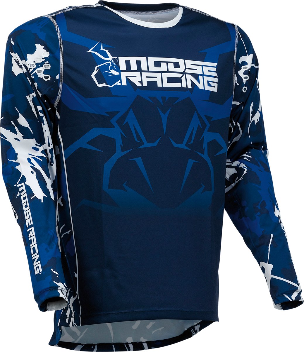 Camiseta Agroid de MOOSE RACING - Azul/Blanco - Mediana 2910-7007