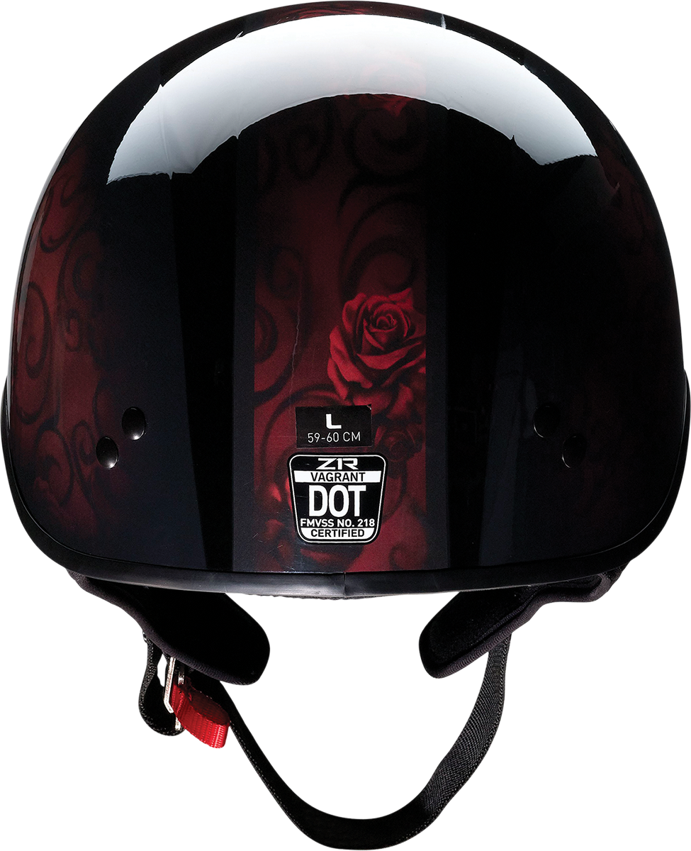 Casco de motocicleta Z1R Vagrant - Catrina Roja - Negro/Rojo - Mediano 0103-1315