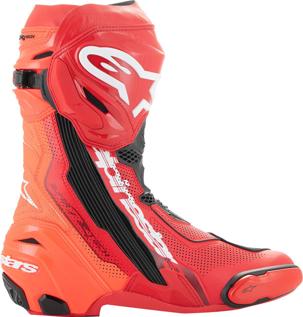 Botas ALPINESTARS Supertech R con ventilación - Rojas - Talla 12.5 EE. UU./48 UE 2220121-3029-48