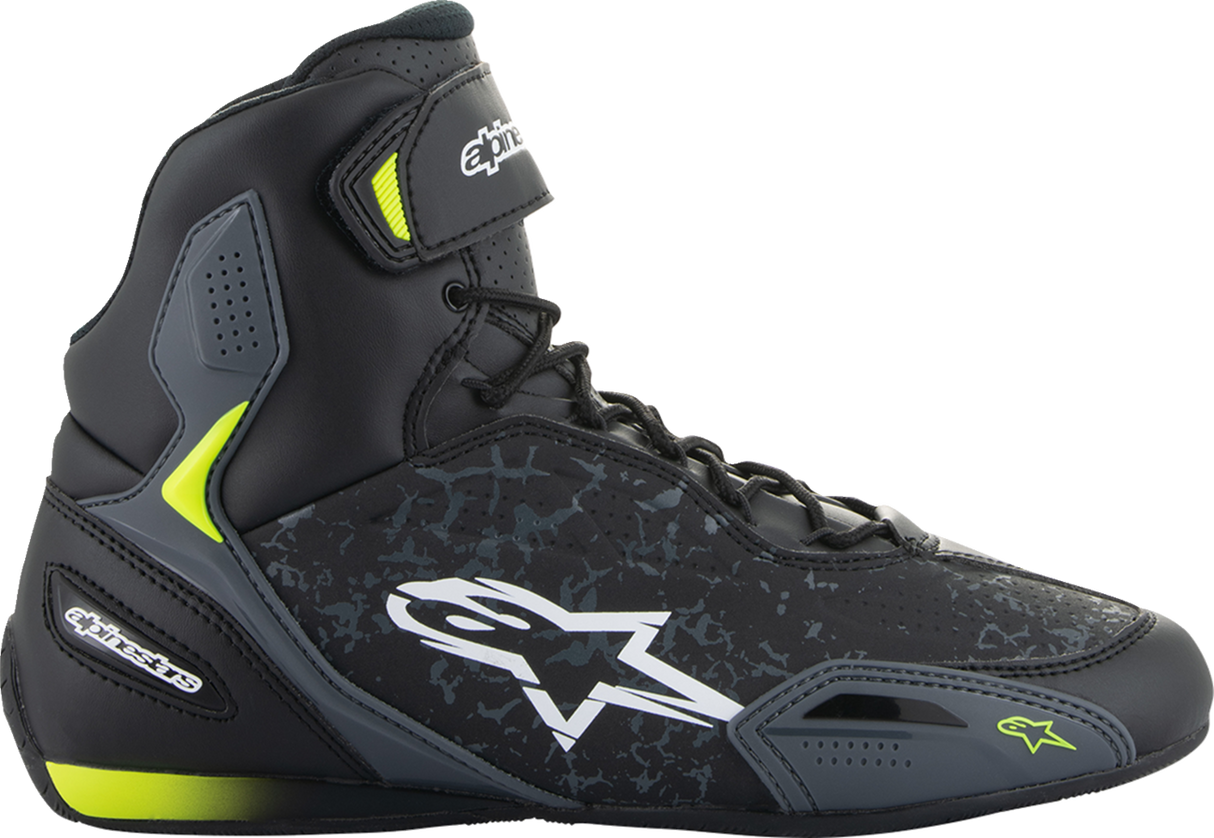 Zapatillas ALPINESTARS Faster-3 - Negro/Amarillo - Talla 9.5 (EE. UU.) 2510219-155-9.5