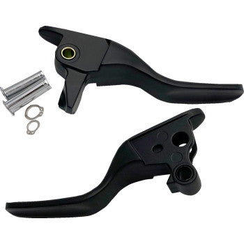 Juego de palancas DRAG SPECIALTIES - Cortas - Negras 0610-2307