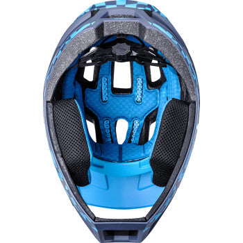 Casco de bicicleta KALI DH Invader - LTD Glitch - Azul marino mate/cian - L-2XL 0211323227