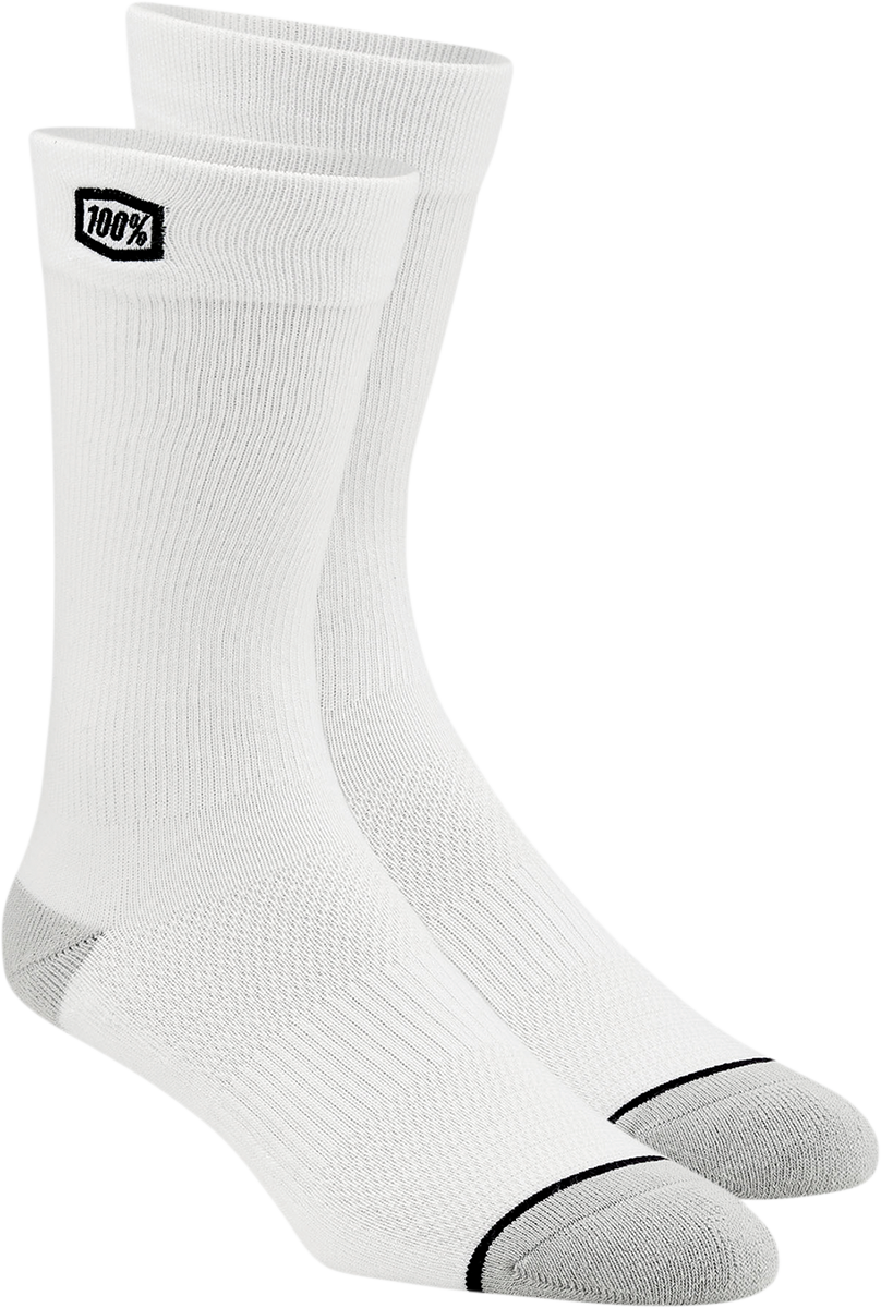 Calcetines 100% lisos - Blancos - Talla pequeña/mediana 20050-00008