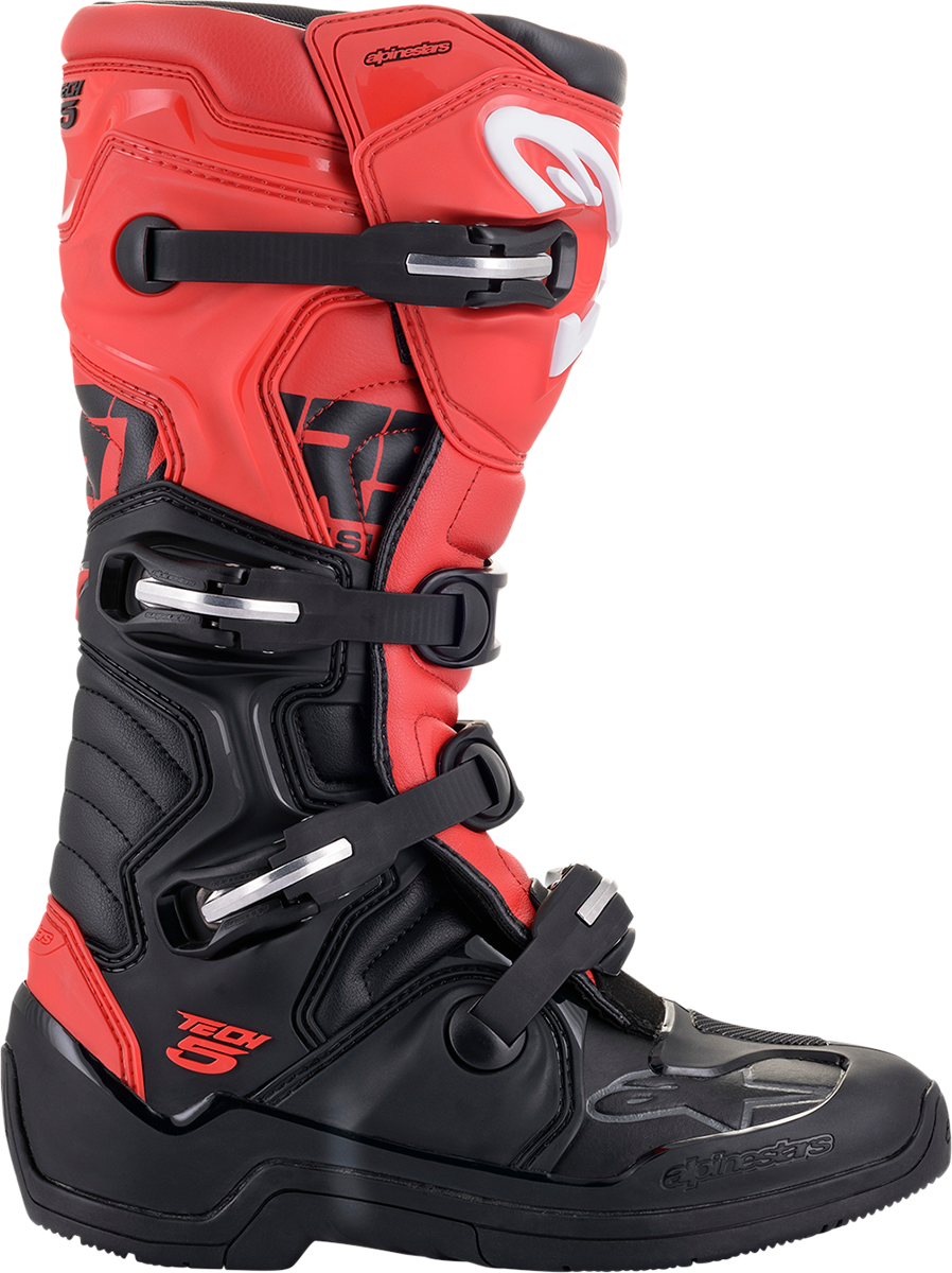 Botas ALPINESTARS Tech 5 - Negro/Rojo - Talla 10 de EE. UU. 10/13/2015