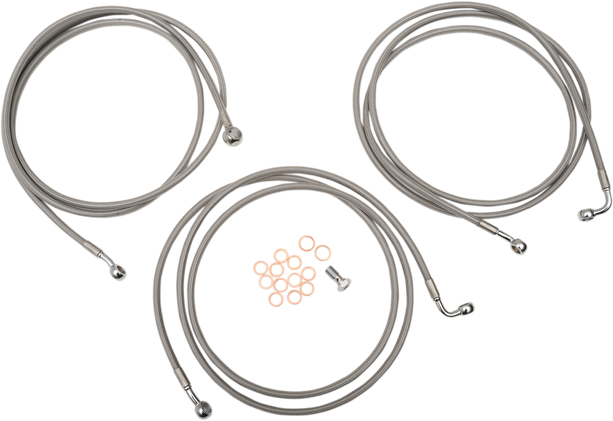 Latiguillos de freno LA CHOPPERS - Manillar tipo Ape Hanger de 18" a 20" - Acero inoxidable LA-8052B19