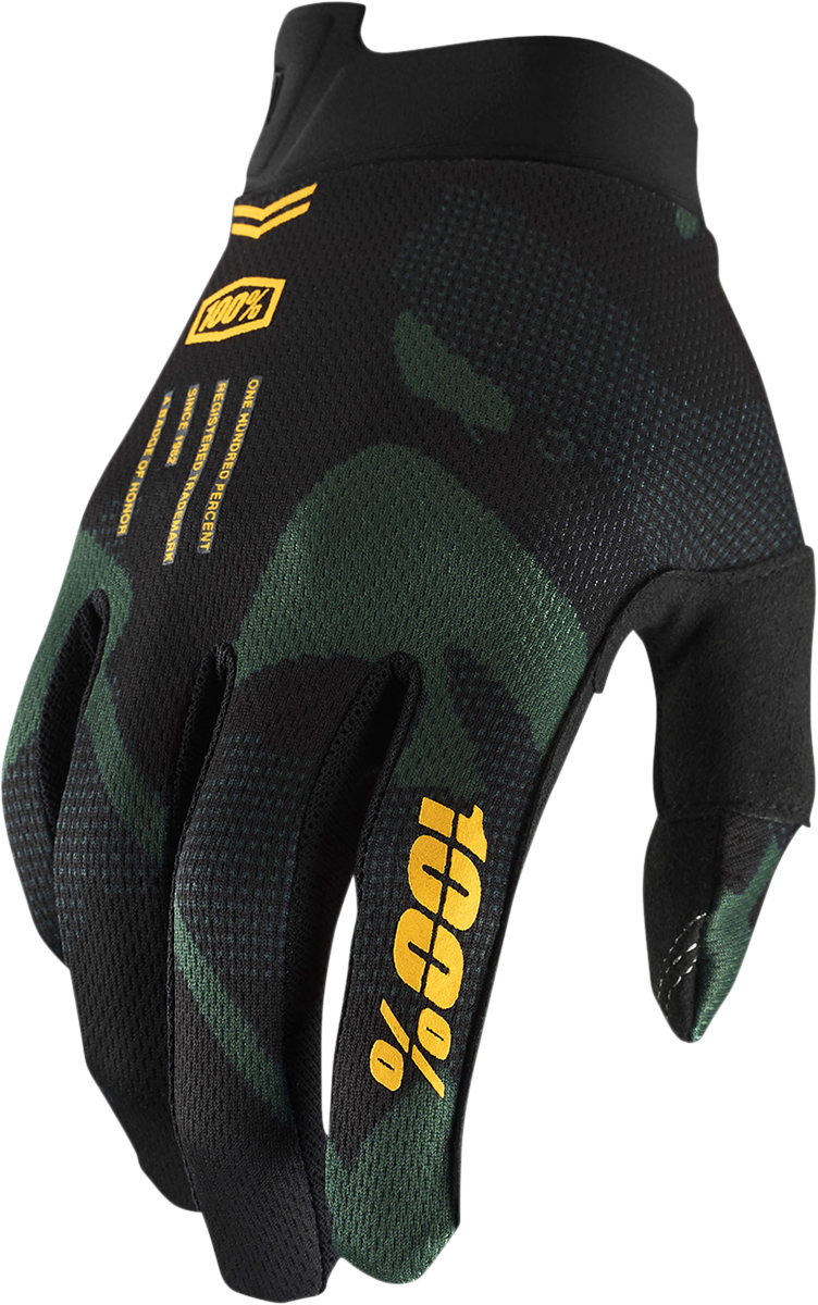 Guantes iTrack 100% Youth - Sentinel Black - Medium 10009-00009