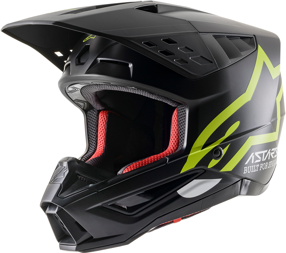 Casco de motocicleta ALPINESTARS SM5 - Compass - Negro mate/Amarillo fluorescente - Grande 8303321-1559-LG