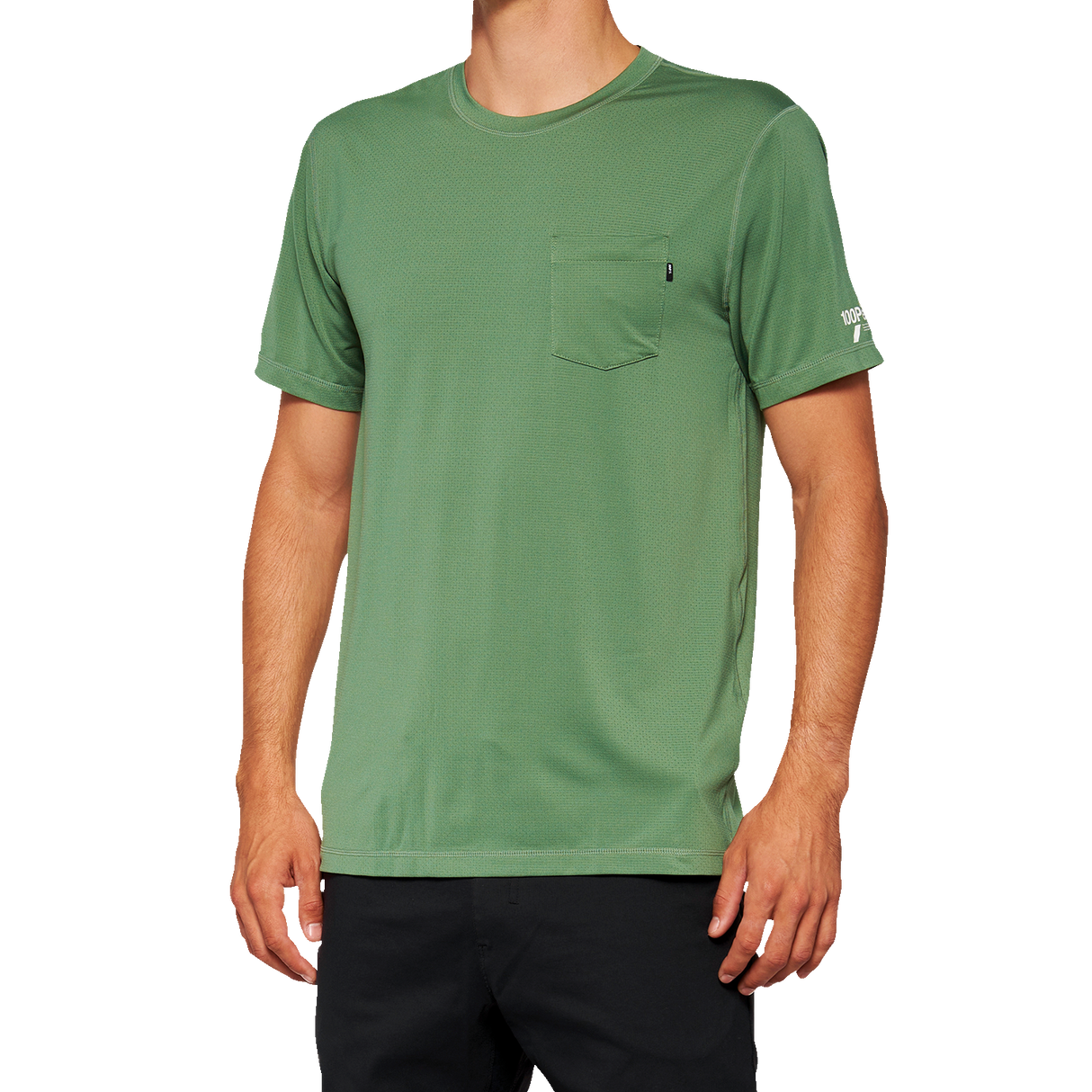 Camiseta deportiva 100% Mission - Verde oliva - XL 20014-00018